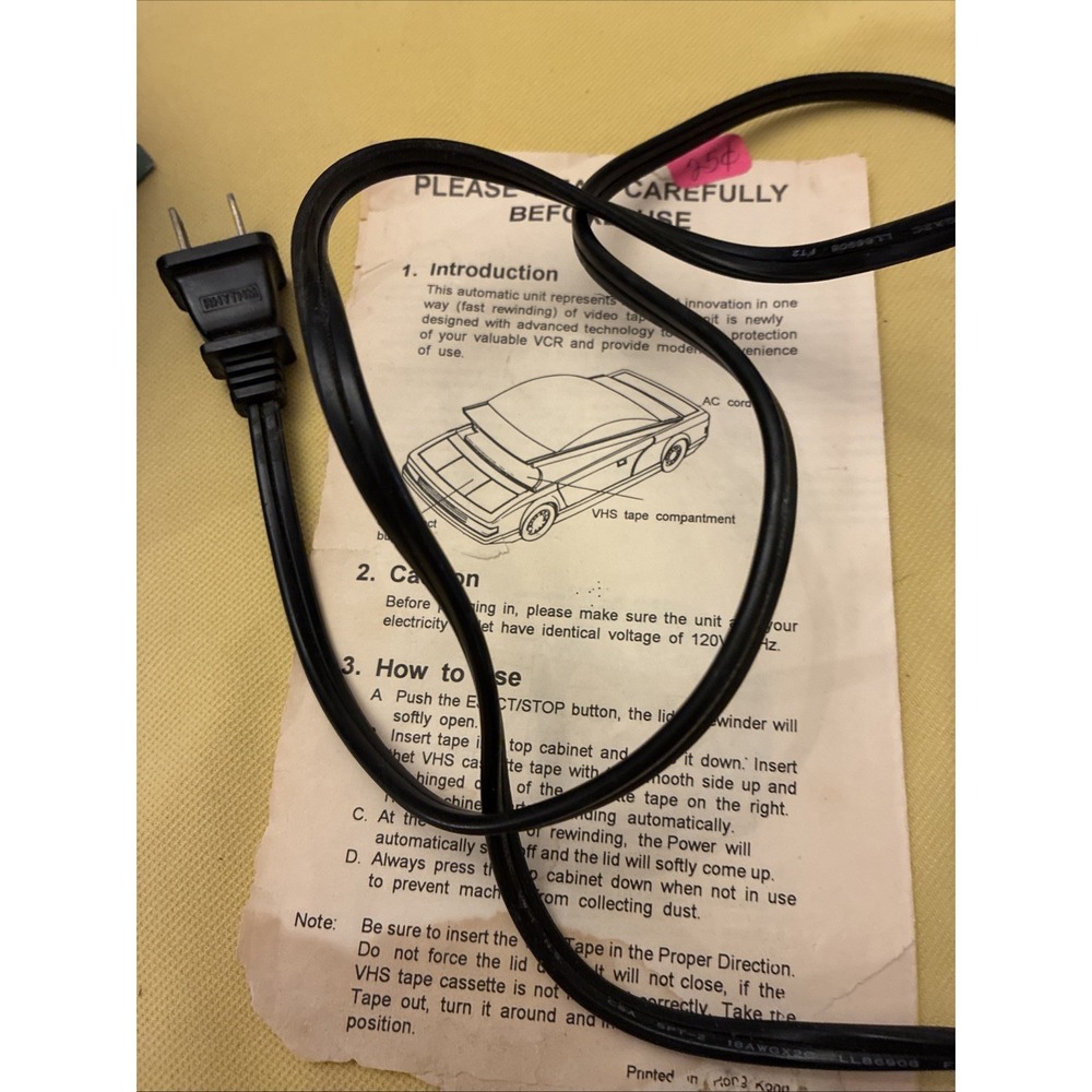 Vtg Gran Prix VHS Tape Reminder Model TVR93 Head Lights Light Up When Working - Picture 10 of 11